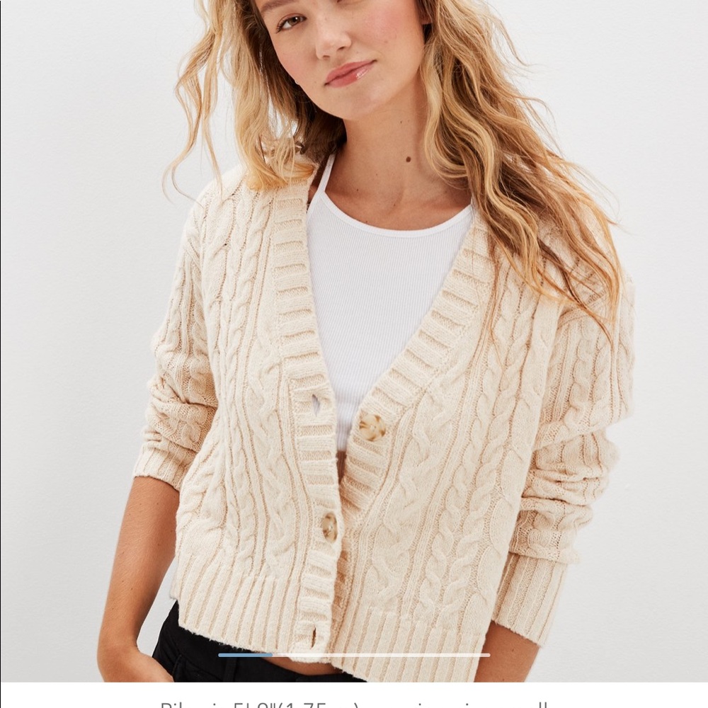 AE cable knit cardigan